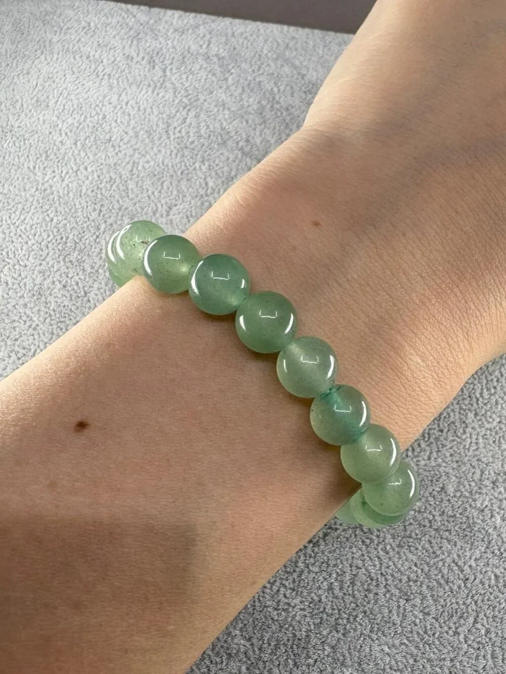 8mm Natural Green Aventurine Bead Bracelet Genuine Crystal Custom Size Lucky